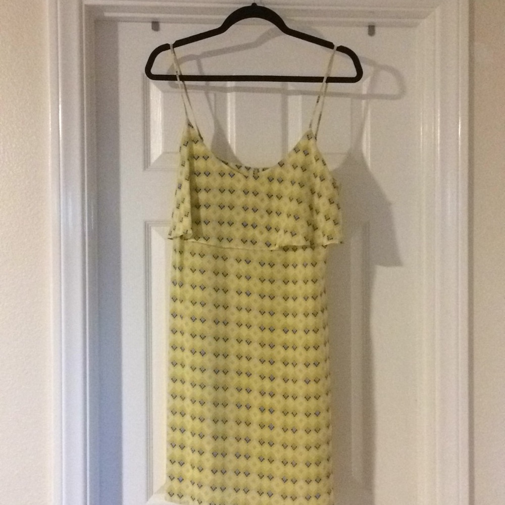 Joie nwt yellow graphic summer dress